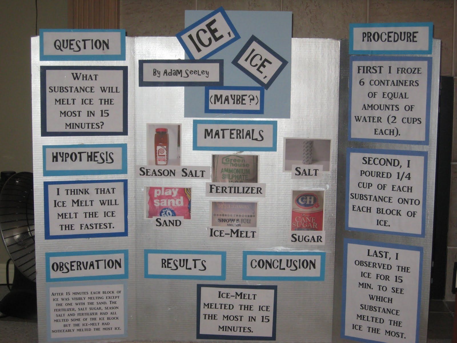 Ice Science Fair Project | Science Project | Science Fair Projects - Free Printable Science Fair Project Board Labels
