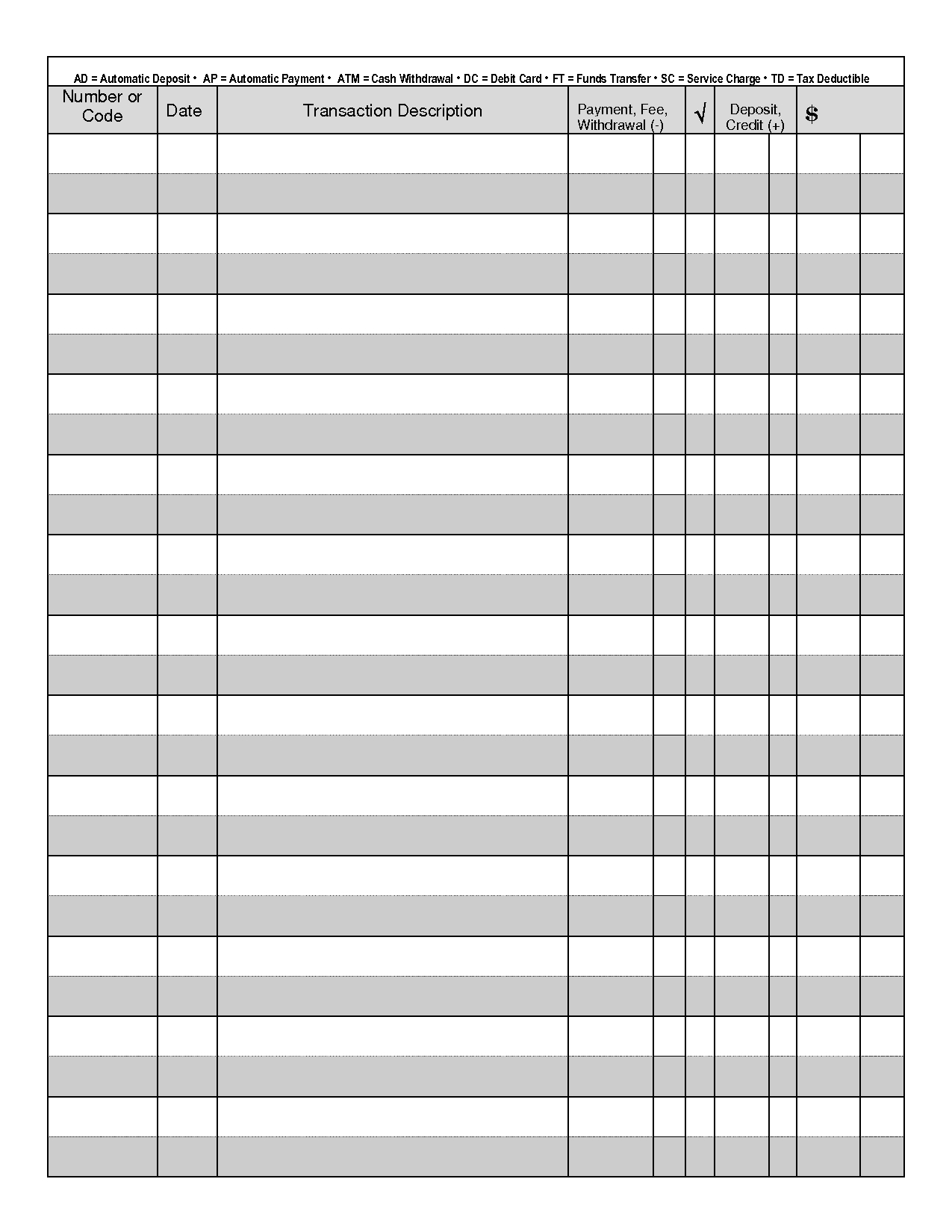 Image Result For Free Printable Check Register Checkbook Size - Free Printable Checks Template