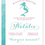 Image Result For Free Printable Mermaid Party Invitations | Lily   Mermaid Birthday Invitations Free Printable