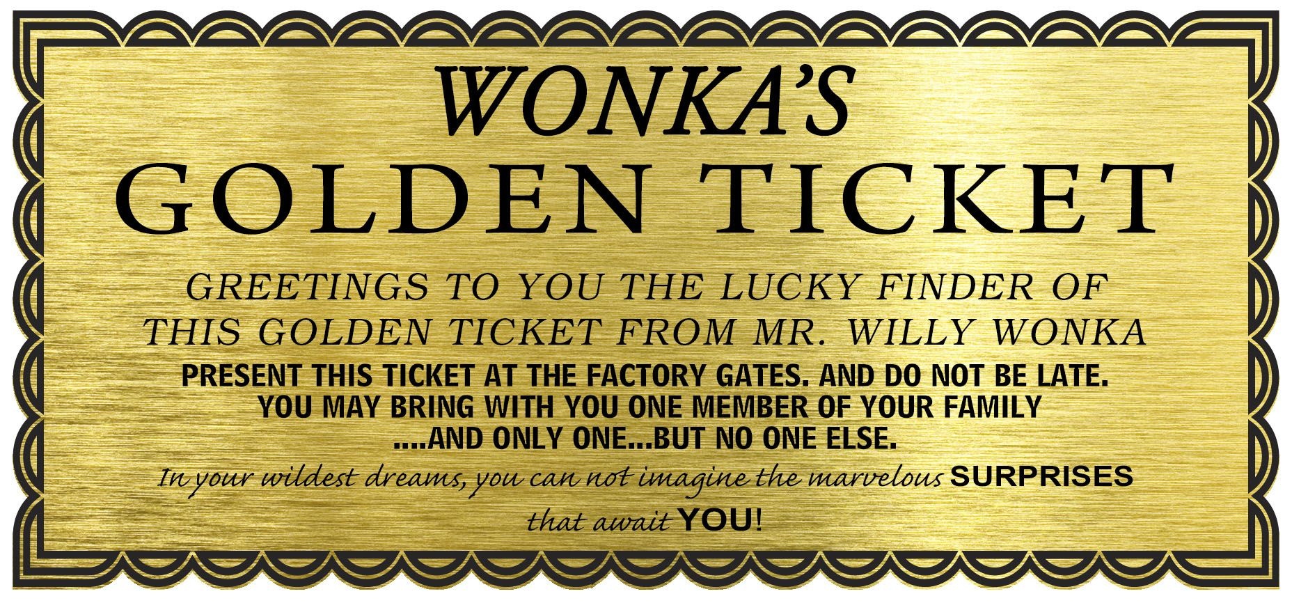 willy wonka golden ticket shirt