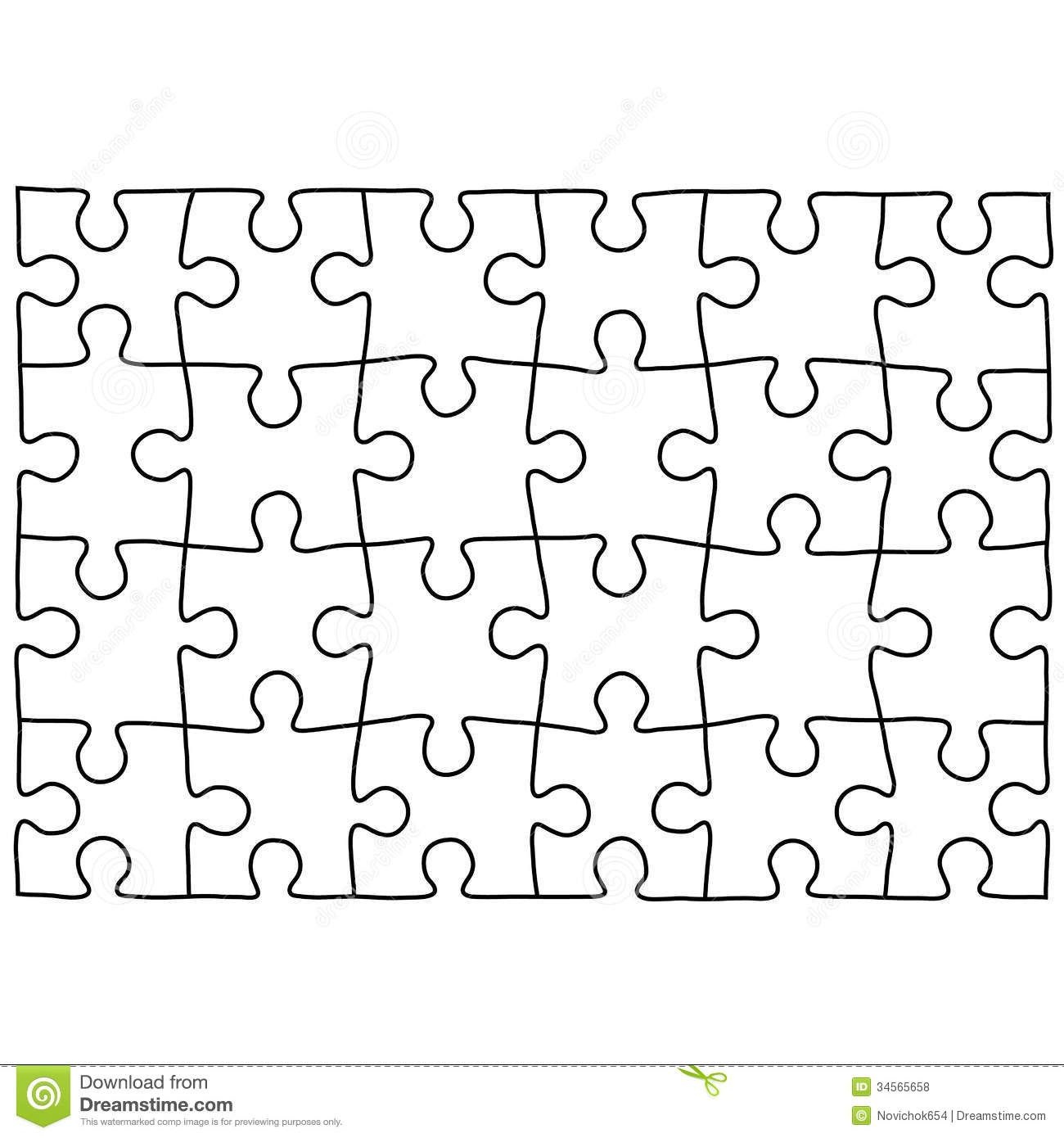 Jigsaw Puzzle Design Template | Free Puzzle Templates 1300.1390 - Jigsaw Puzzle Maker Free Printable