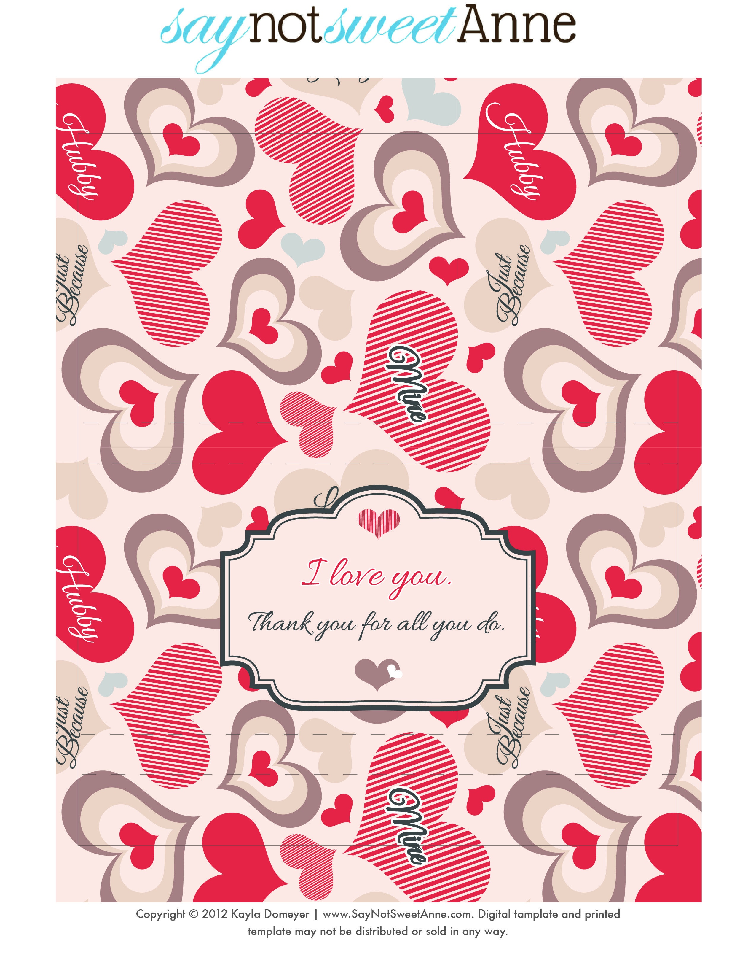 Just Because Candy [Free Printable | Digi Freebies | Free Candy - Free Candy Wrapper Printable