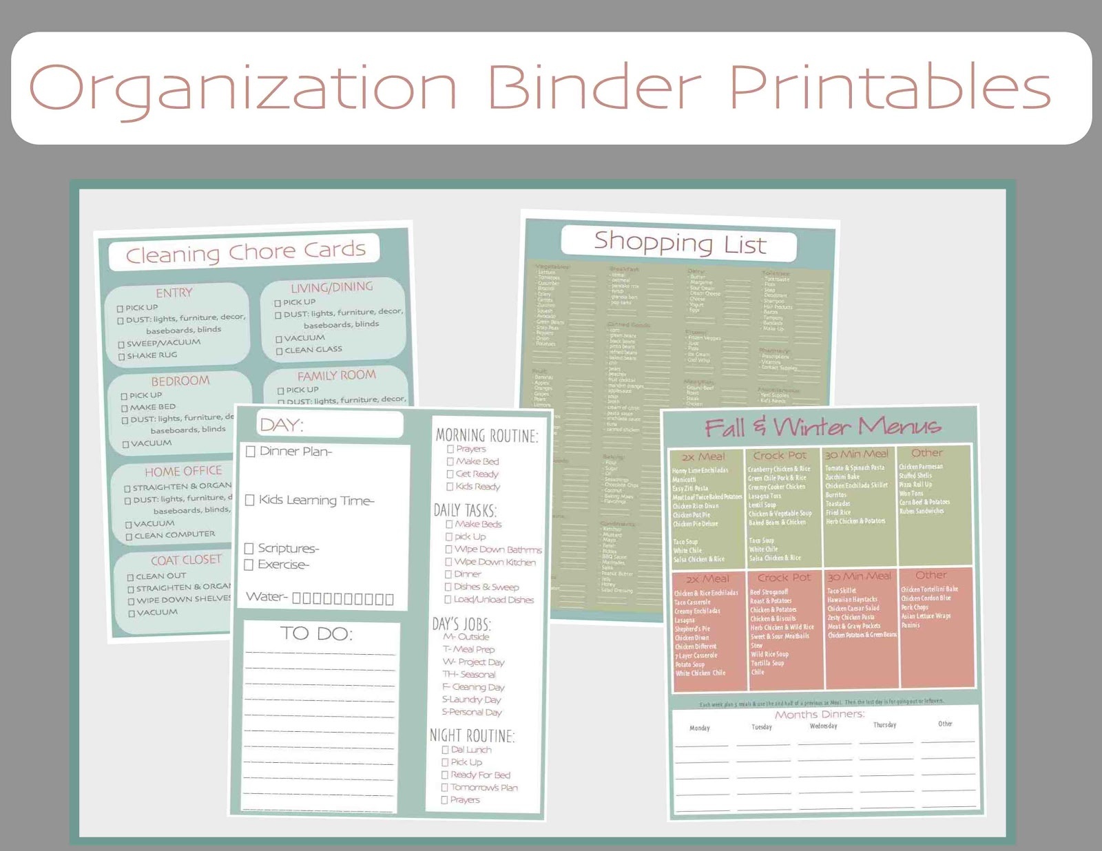 Just Sweet And Simple: Free Printable Household Organization Binder - Free Printable Household Binder