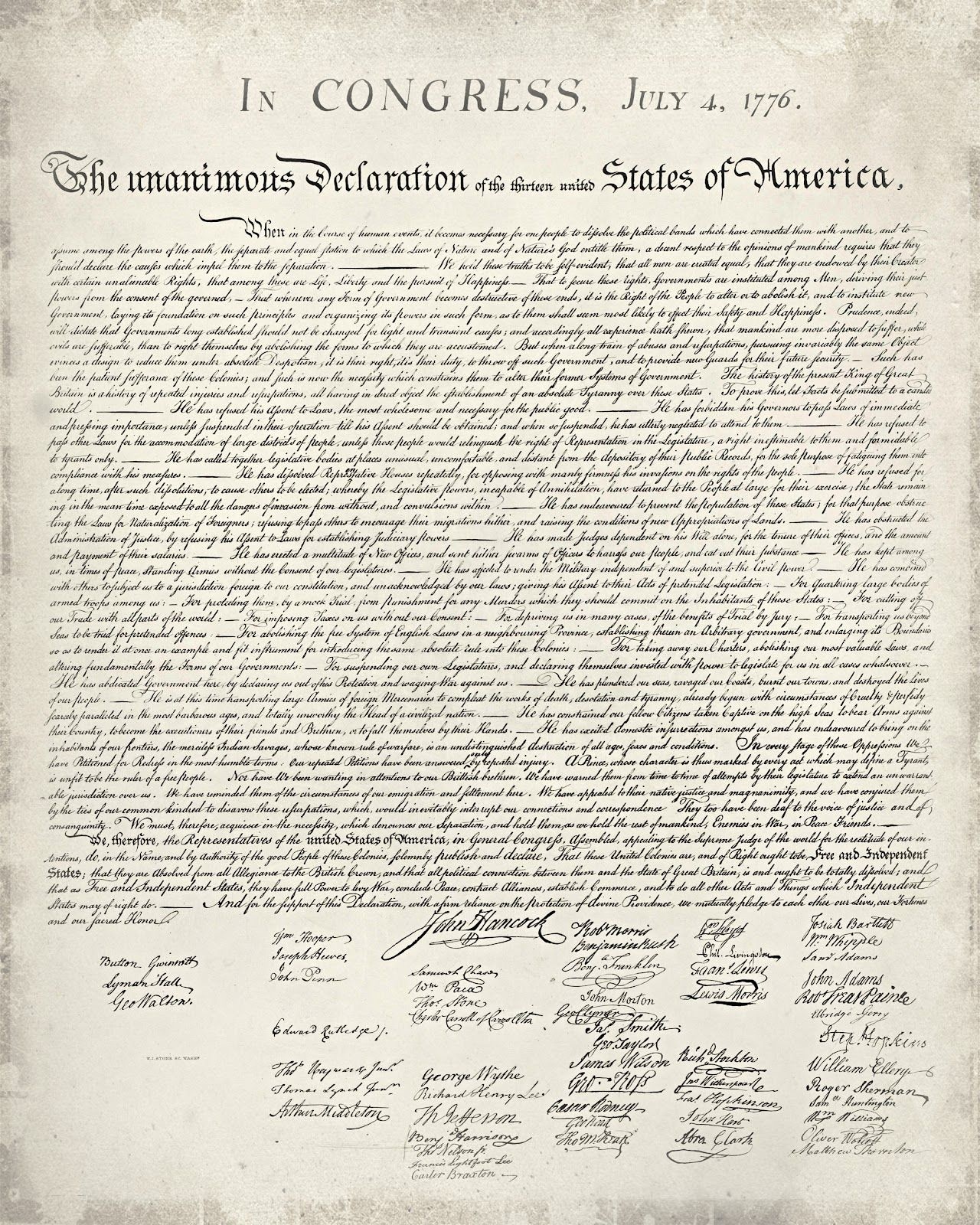 Just Sweet And Simple: Free Printable United States Declaration Of - Free Printable Copy Of The Declaration Of Independence