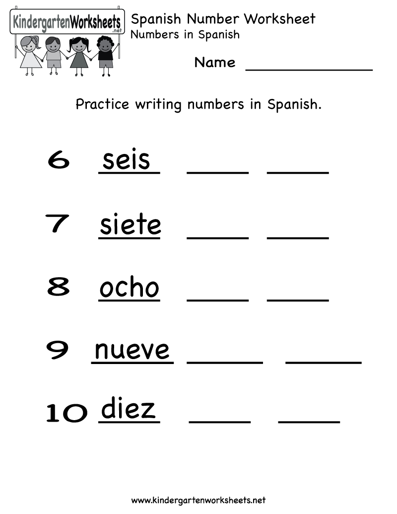 Kindergarten Spanish Number Worksheet Printable | Teaching Spanish - Free Printable Elementary Spanish Worksheets