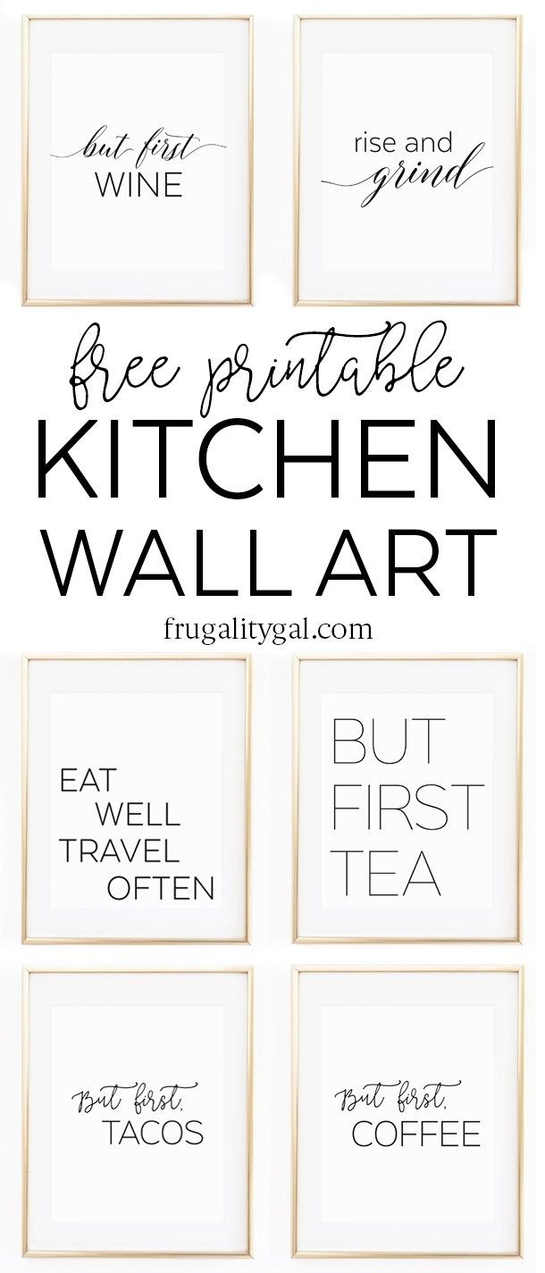 Kitchen Gallery Wall Printables | Free Printable Wall Art - Free Printable Wall Art Quotes