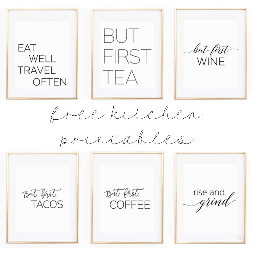 Kitchen Wall Art - 8X10&amp;quot; Set Of Six Prints - Free Printable - Free Printable Wall Art 8X10