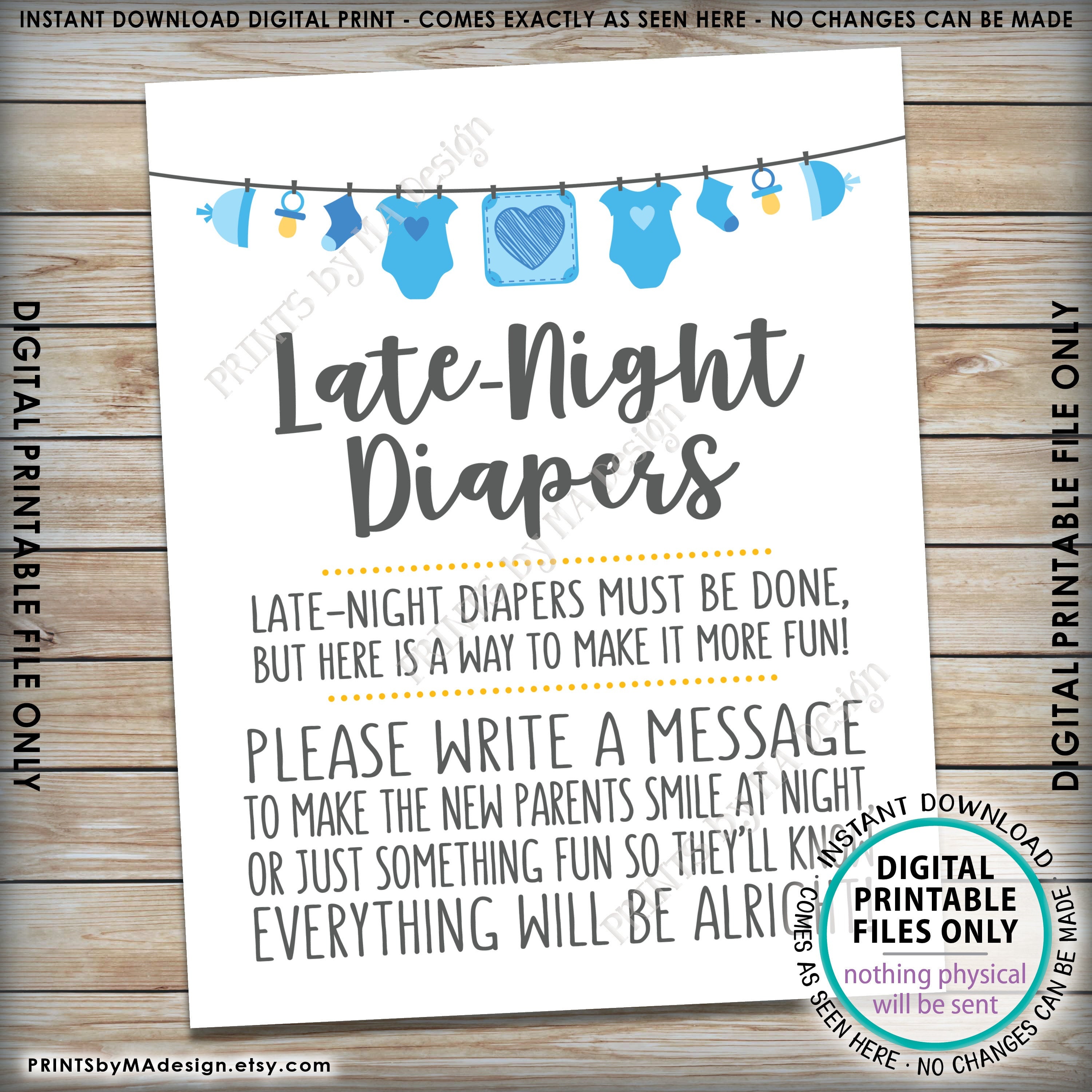 Late Night Diaper Sign, Late-Night Diapers Sign The Diaper Thoughts - Late Night Diaper Sign Free Printable