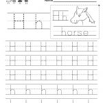 Letter H Writing Practice Worksheet   Free Kindergarten English   Free Printable Letter Writing Worksheets
