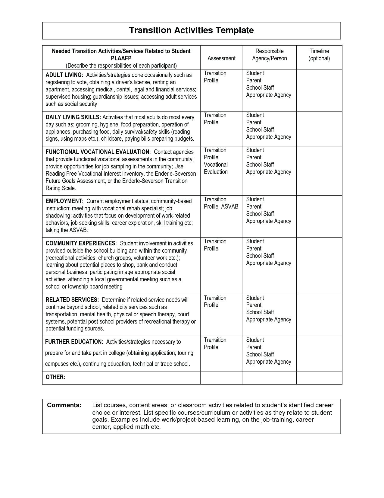 maintaining life worksheet