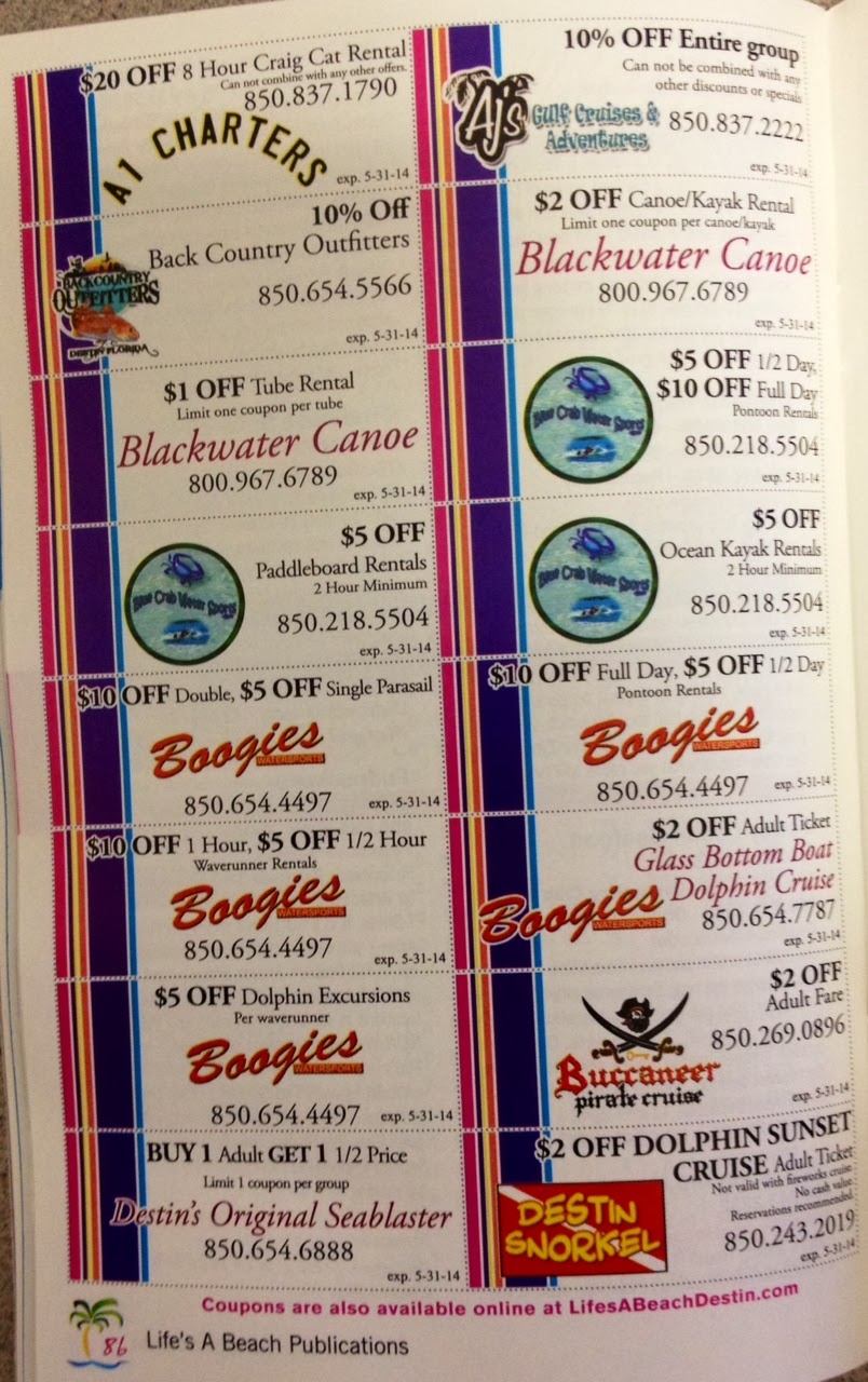 Free Printable Coupons For Panama City Beach Florida
