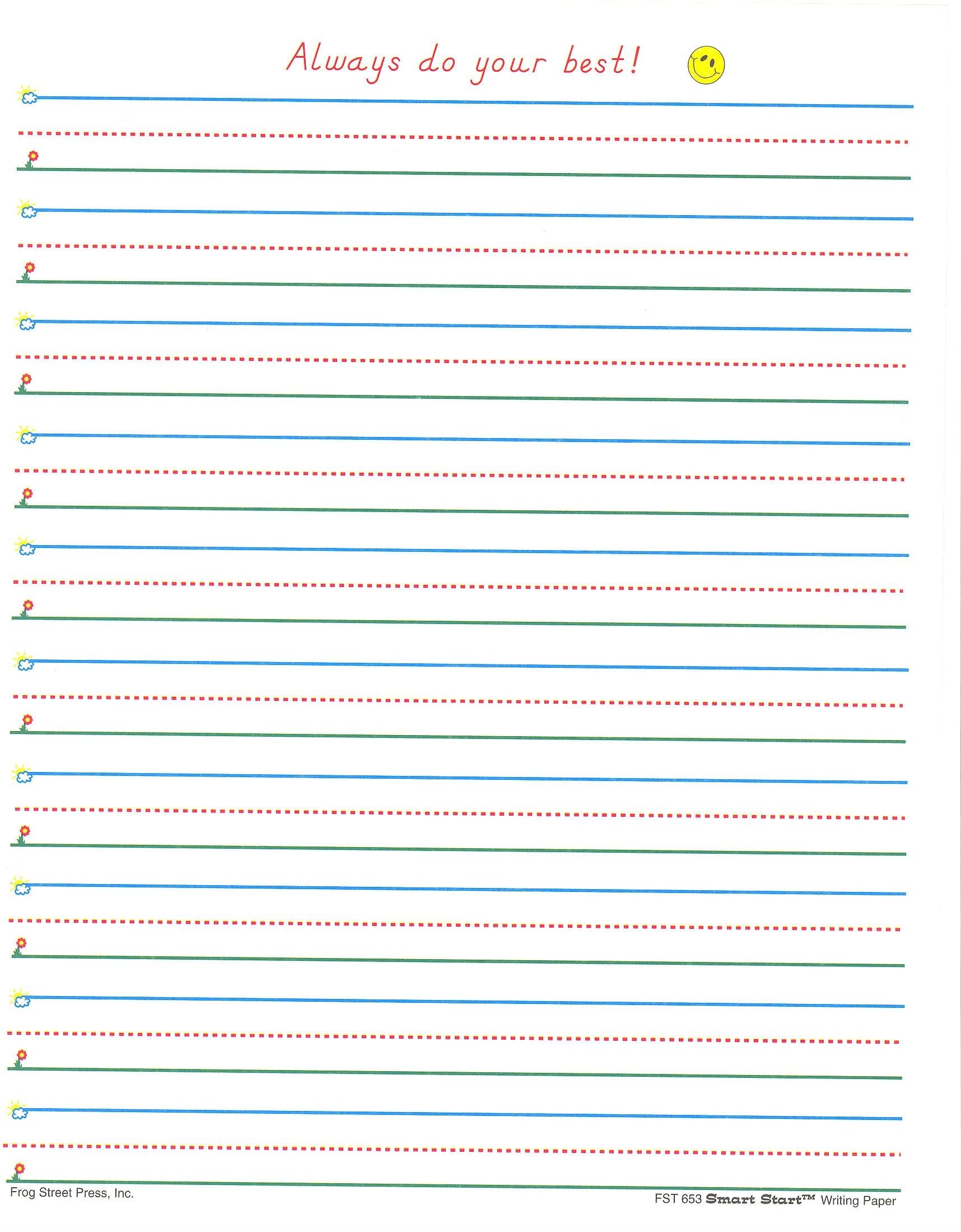 Lined Paper Writing Paper With Lines For Kindergarten Clip Art - Free Printable Writing Paper For Adults