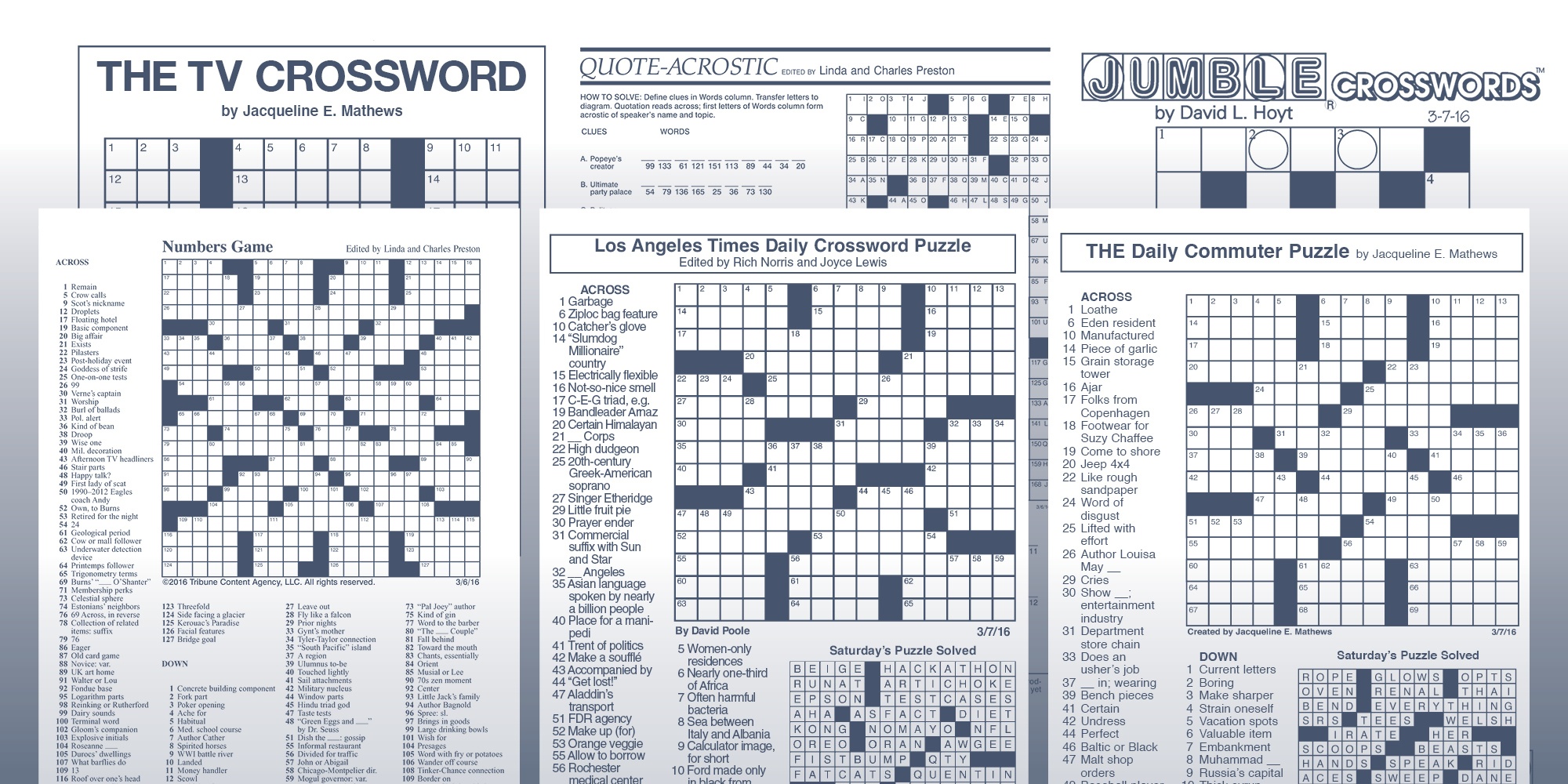 Los Angeles Times Sunday Crossword Puzzle | Tribune Content Agency - Free La Times Crossword Printable