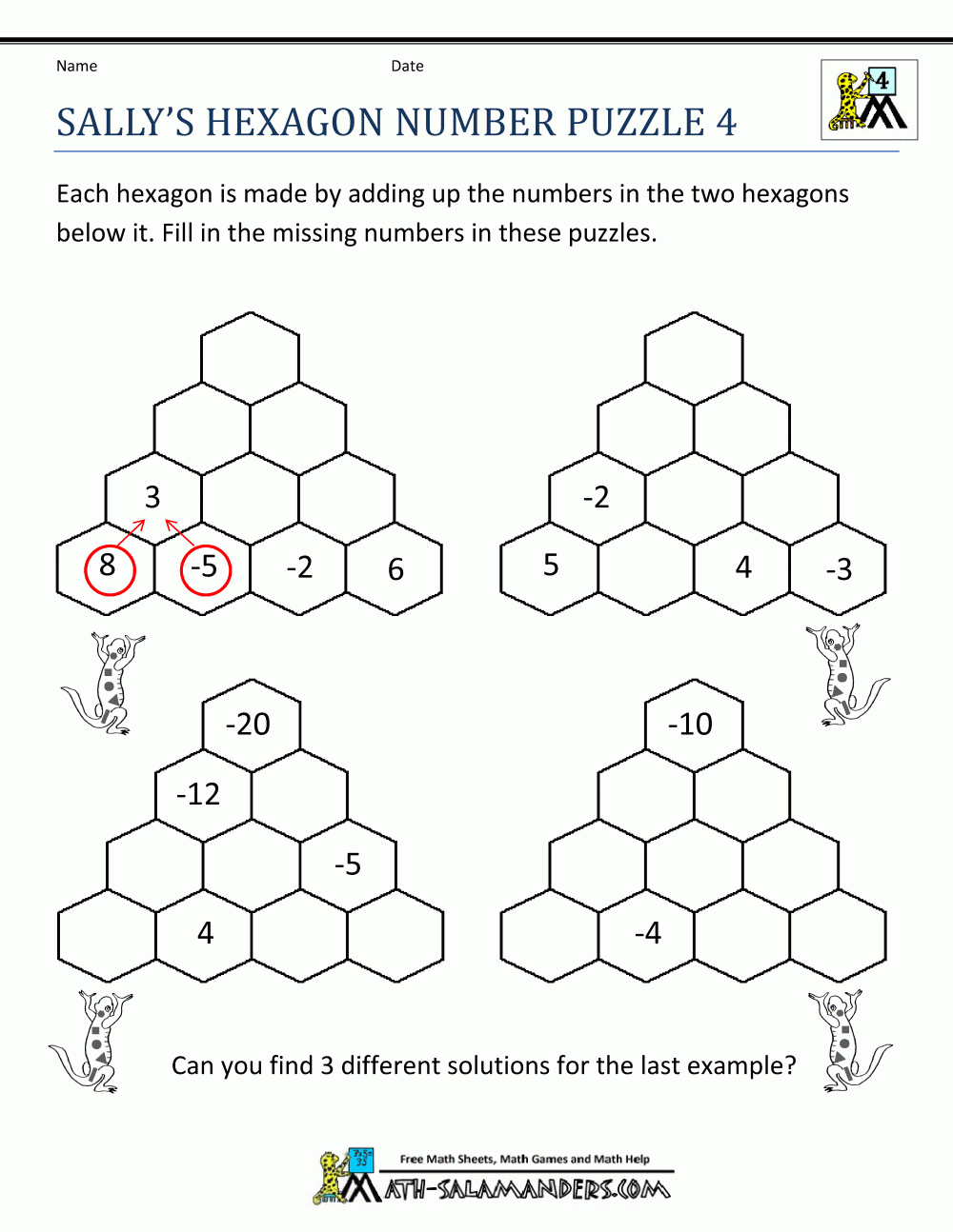 Free Printable Math Puzzles | Free Printable