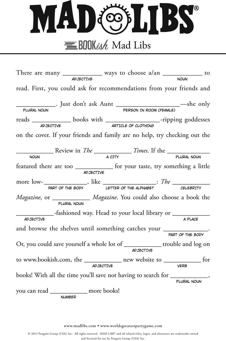 Mad Libs On Pinterest | Mad Libs For Adults, Free Mad Libs And - Free Printable Mad Libs For Middle School Students
