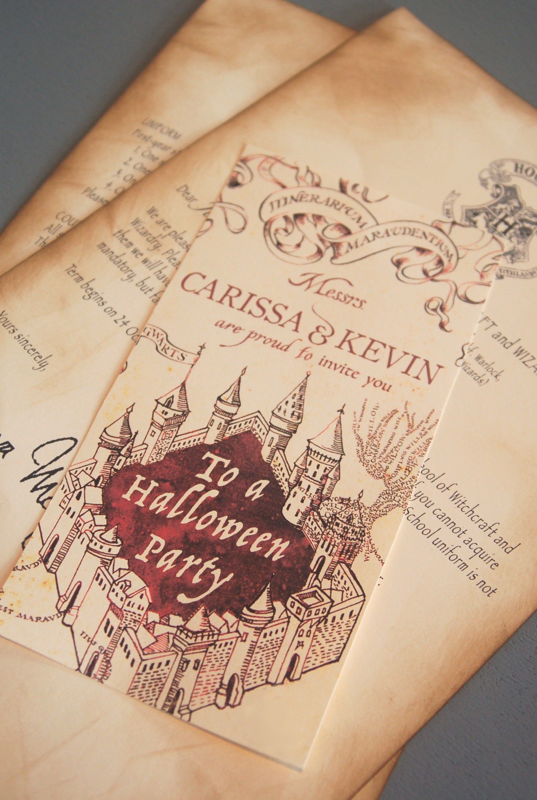 Marauder&amp;#039;s Map Invitations | Birthday | Harry Potter Halloween Party - Free Printable Marauders Map