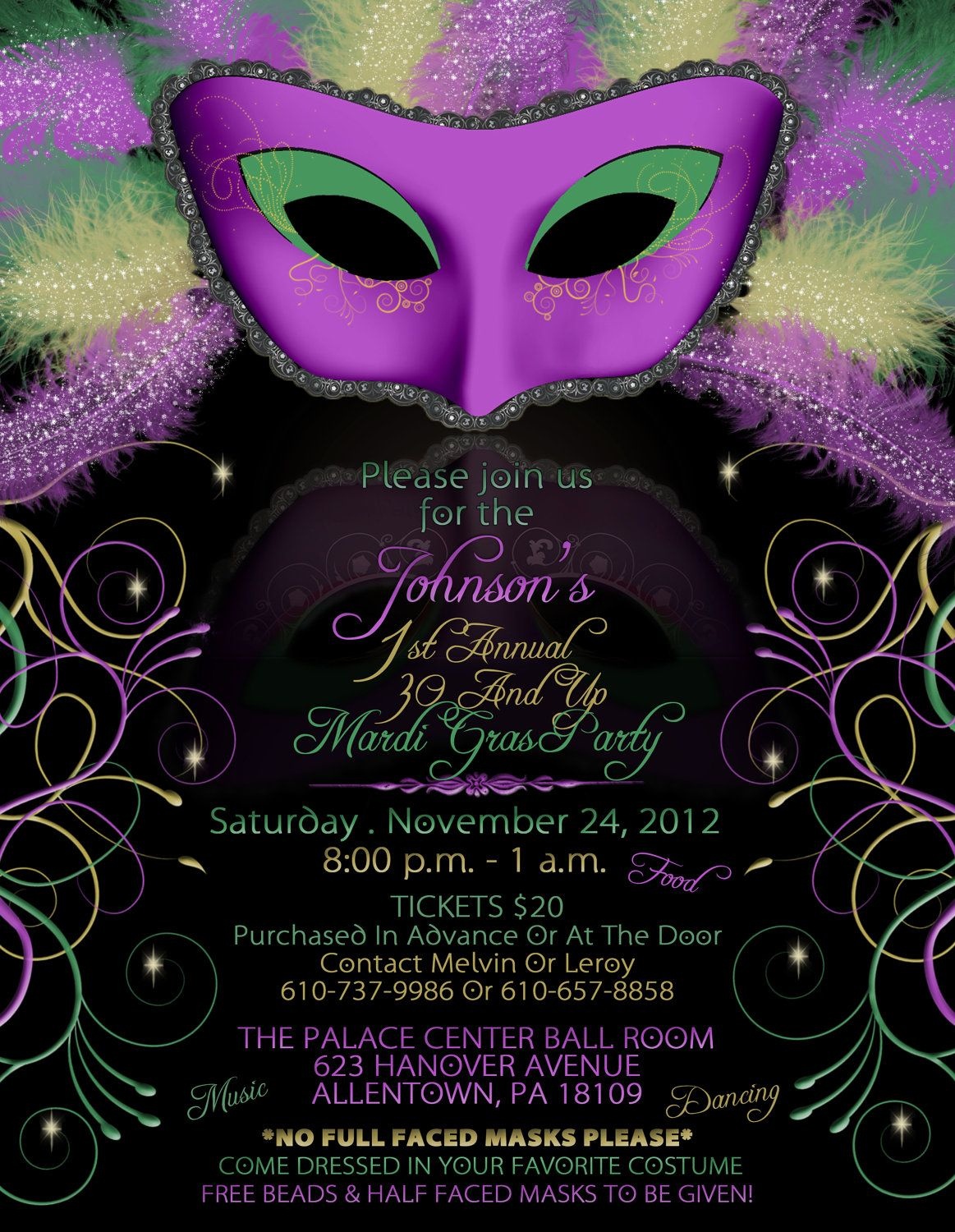 Mardi Gras Birthday Party Invitations | Mardi Gra | Mardi Gras Party - Free Printable Mardi Gras Invitations