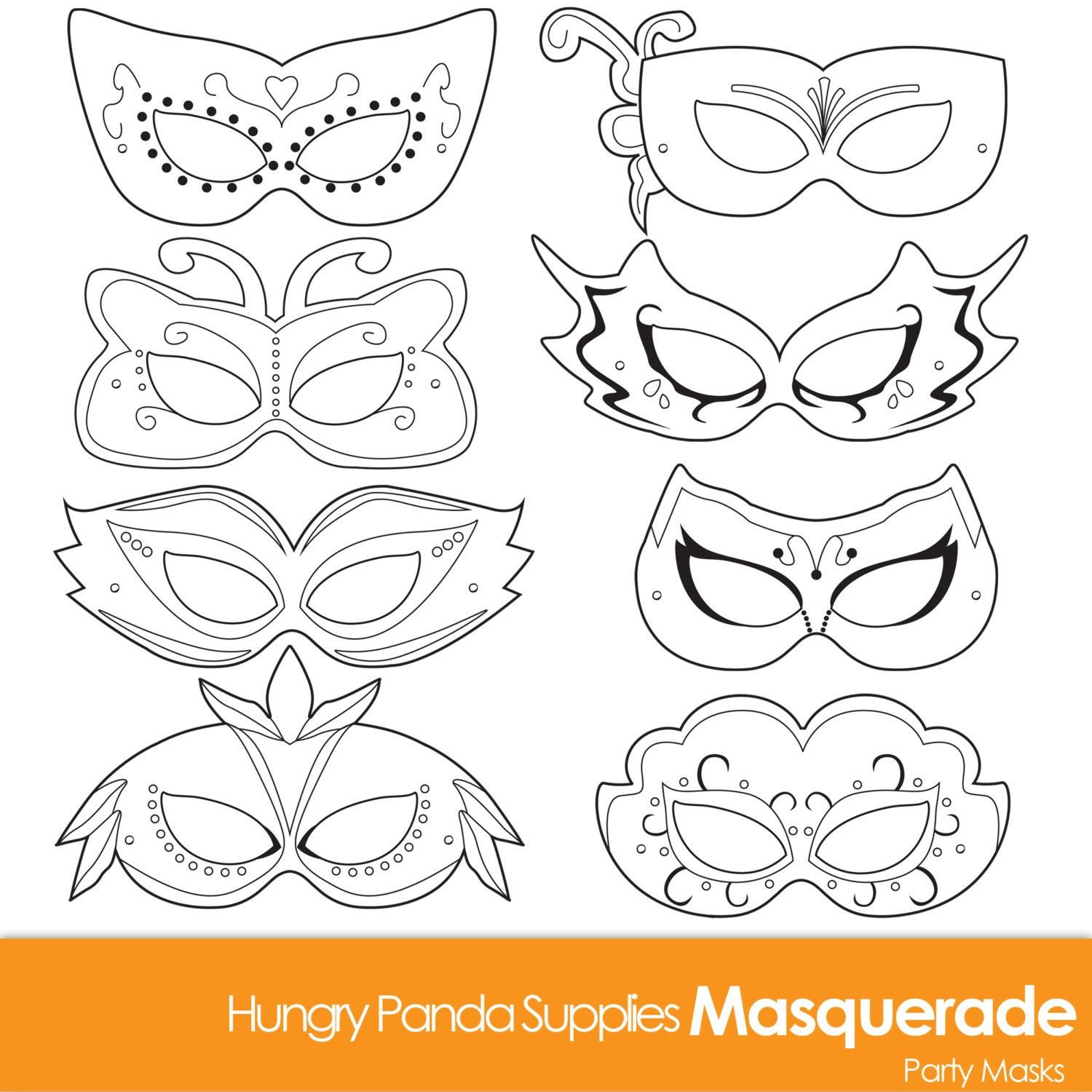 Masquerade Masks Masquerade Mask Printablehappilyafterdesigns - Free Printable Masquerade Masks