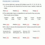 Mean Median Mode Range Worksheets   Free Printable Statistics Worksheets