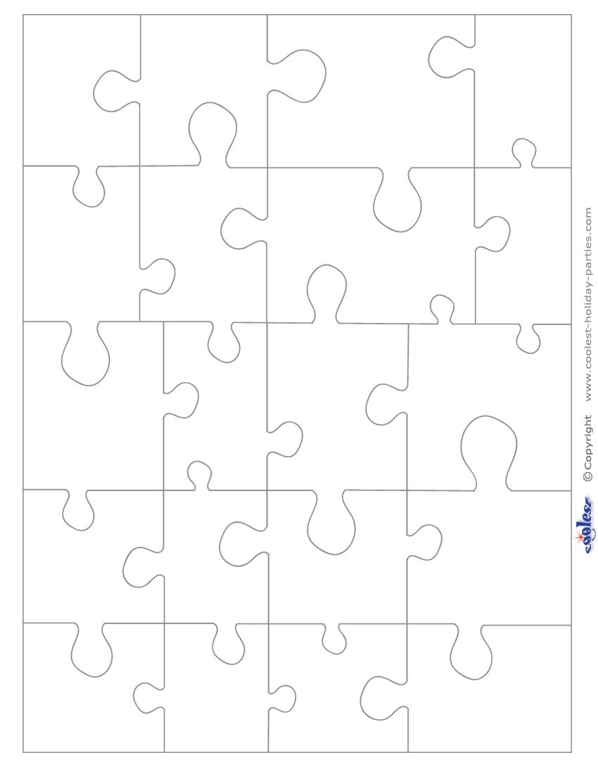Medium Blank Printable Puzzle Pieces | Printables | Puzzle Pieces - Jigsaw Puzzle Maker Free Printable