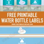 Melted Snowman Water Bottle Labels | Printables | Printable Water   Christmas Water Bottle Labels Free Printable
