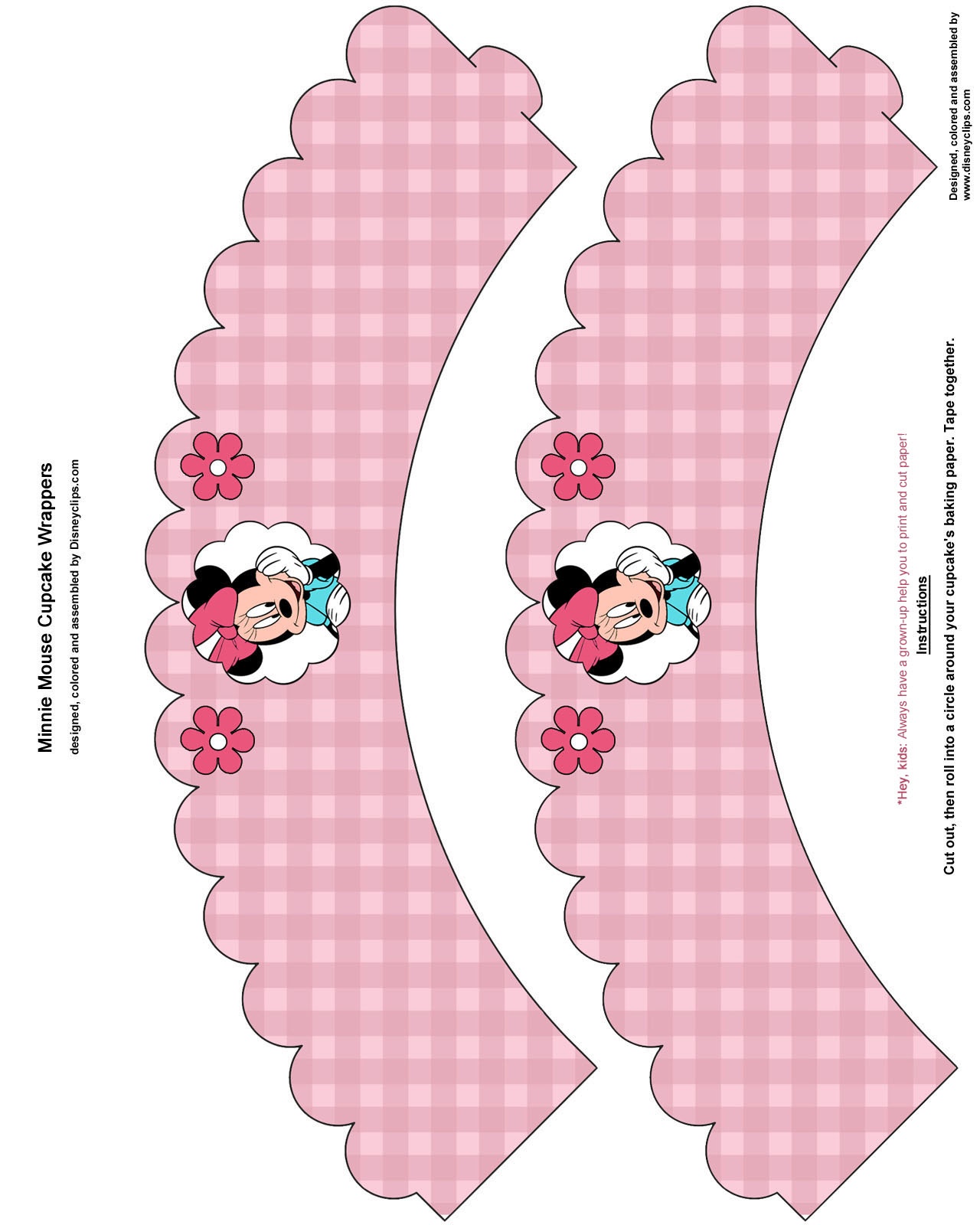 Mickey Mouse And Friends Printables | Disneyclips - Free Printable Minnie Mouse Cupcake Wrappers