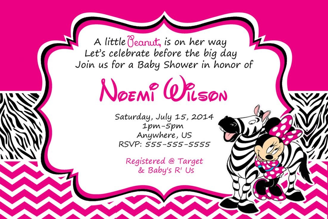 Minnie Mouse Baby Shower Invitation Template | Ronanforcongress - Free Printable Minnie Mouse Baby Shower Invitations