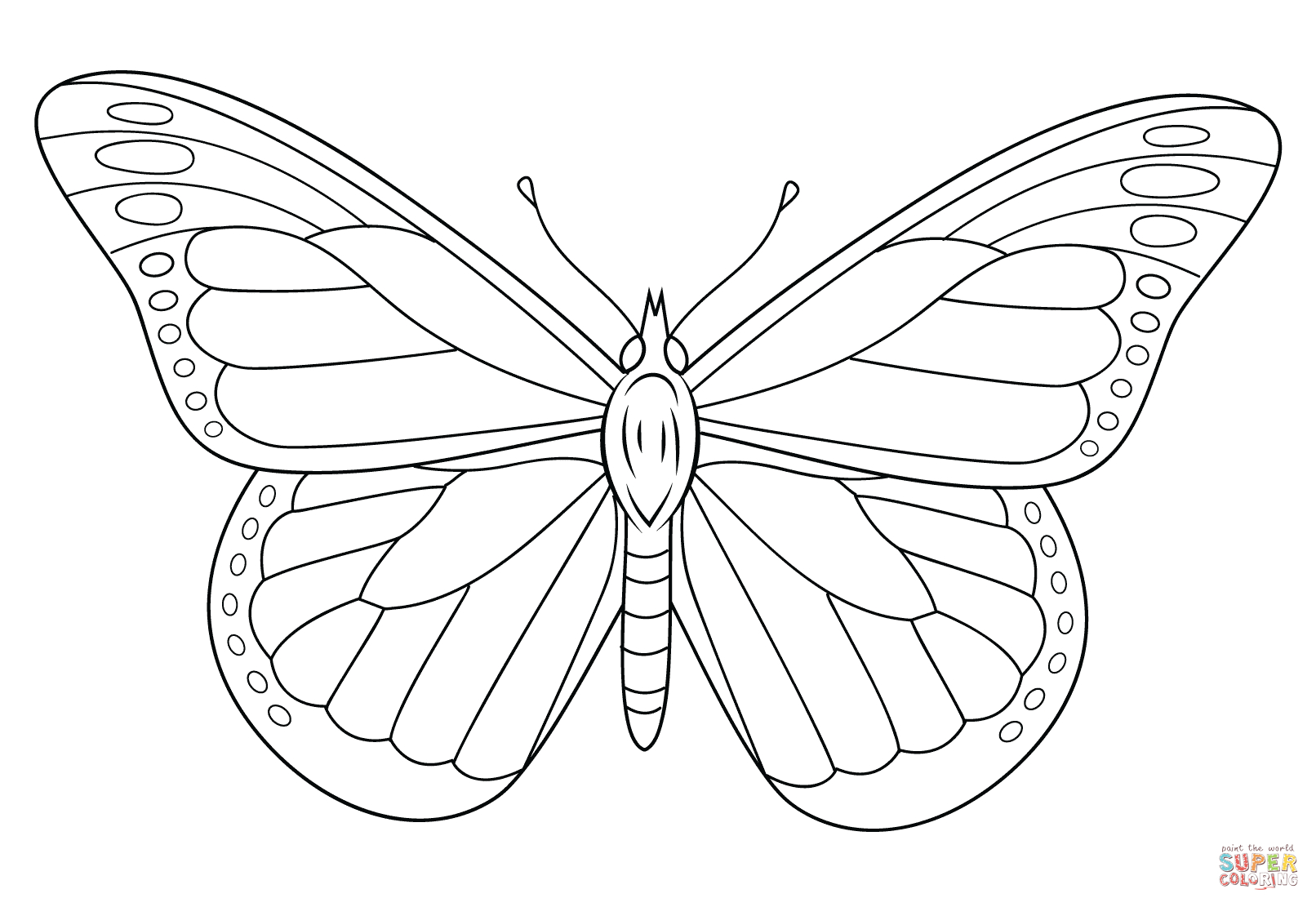 Monarch Butterfly Coloring Page | Free Printable Coloring Pages - Free Printable Butterfly