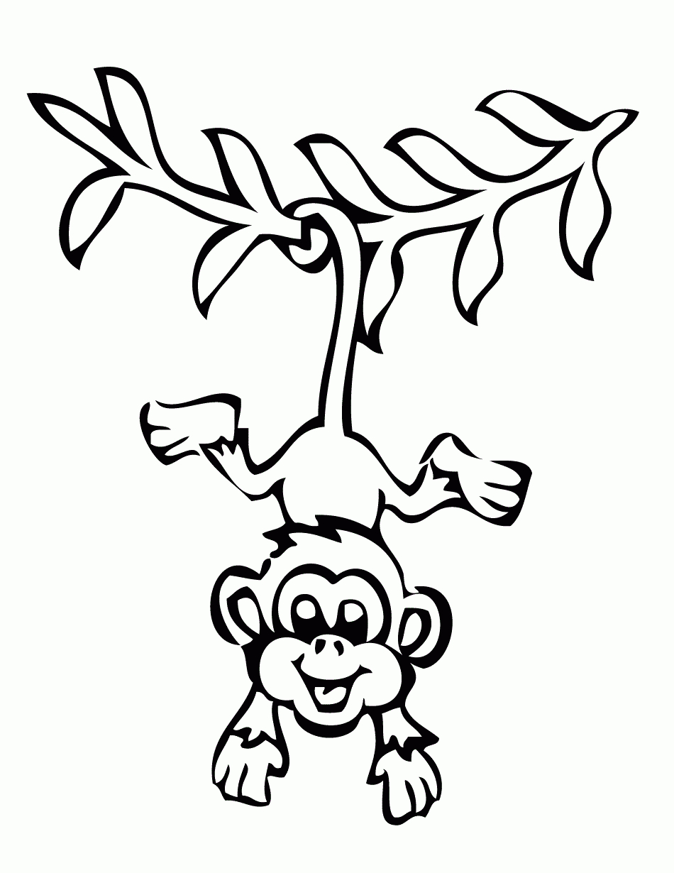 Monkey Coloring Pages - Free Large Images | Too Cool For School - Free Printable Monkey Coloring Sheets