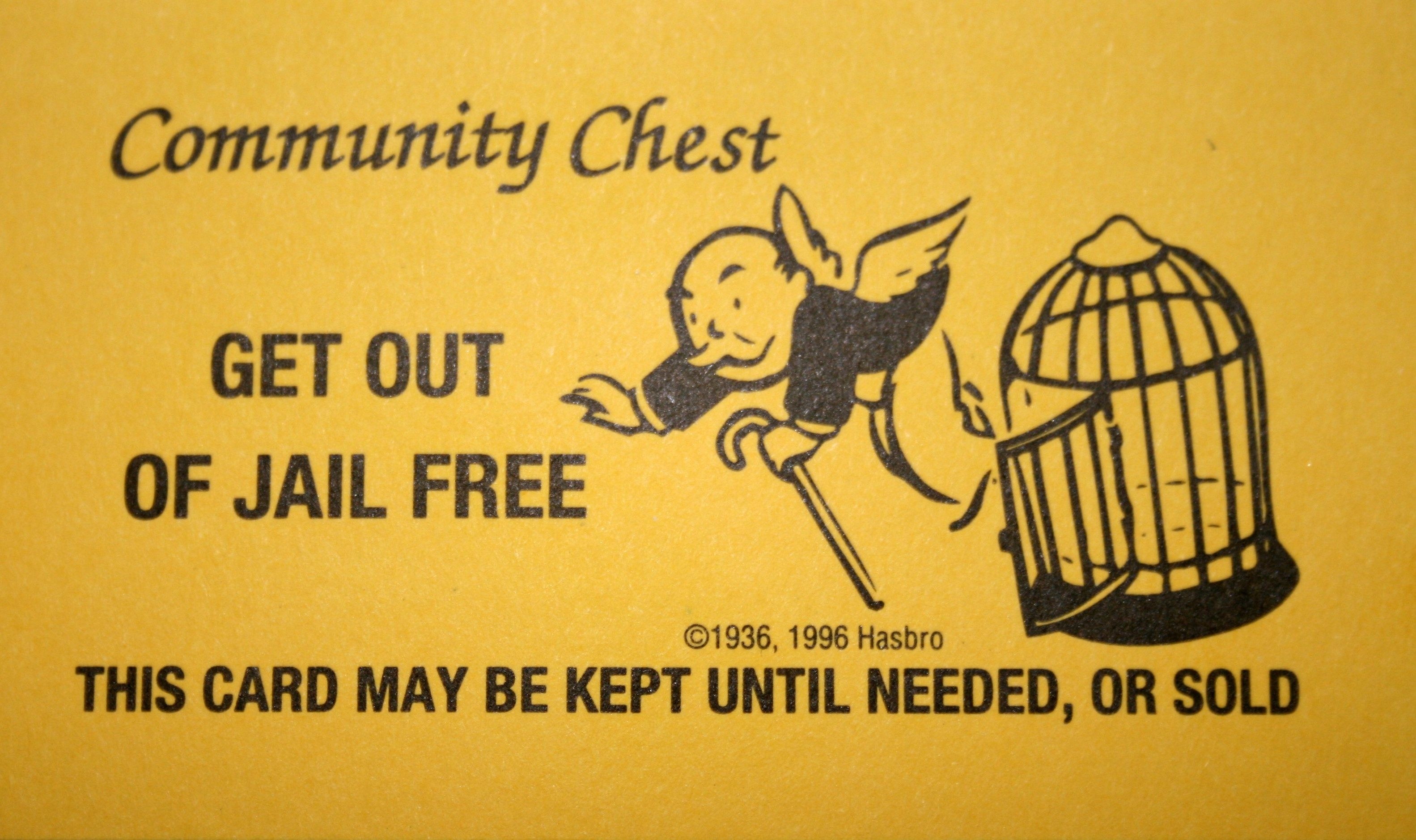 Get Out Of Jail Free Card Printable Free Printable