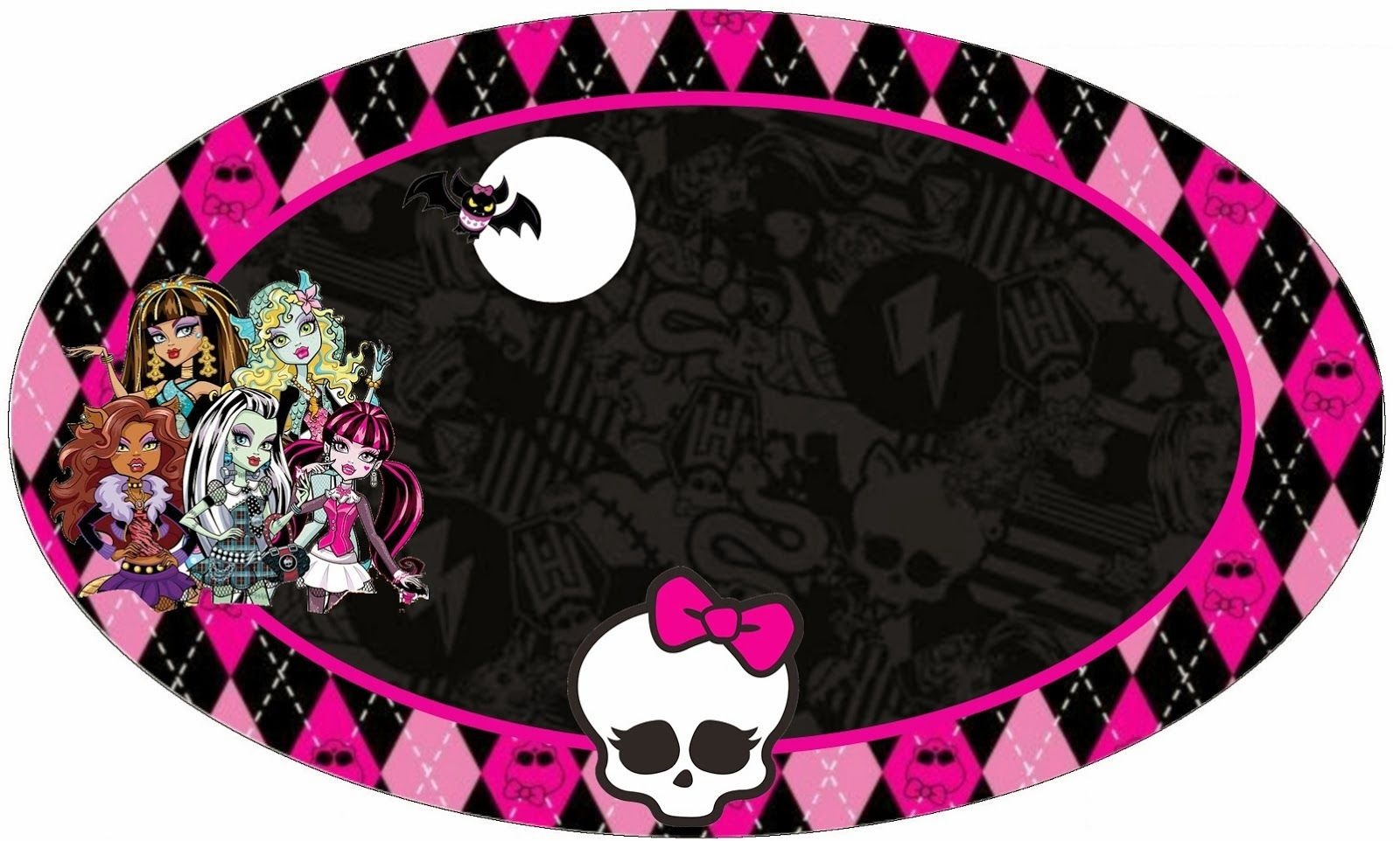 Monster High Printable Templates | Free Printable Toppers Stickers - Free Printable Monster High Stickers