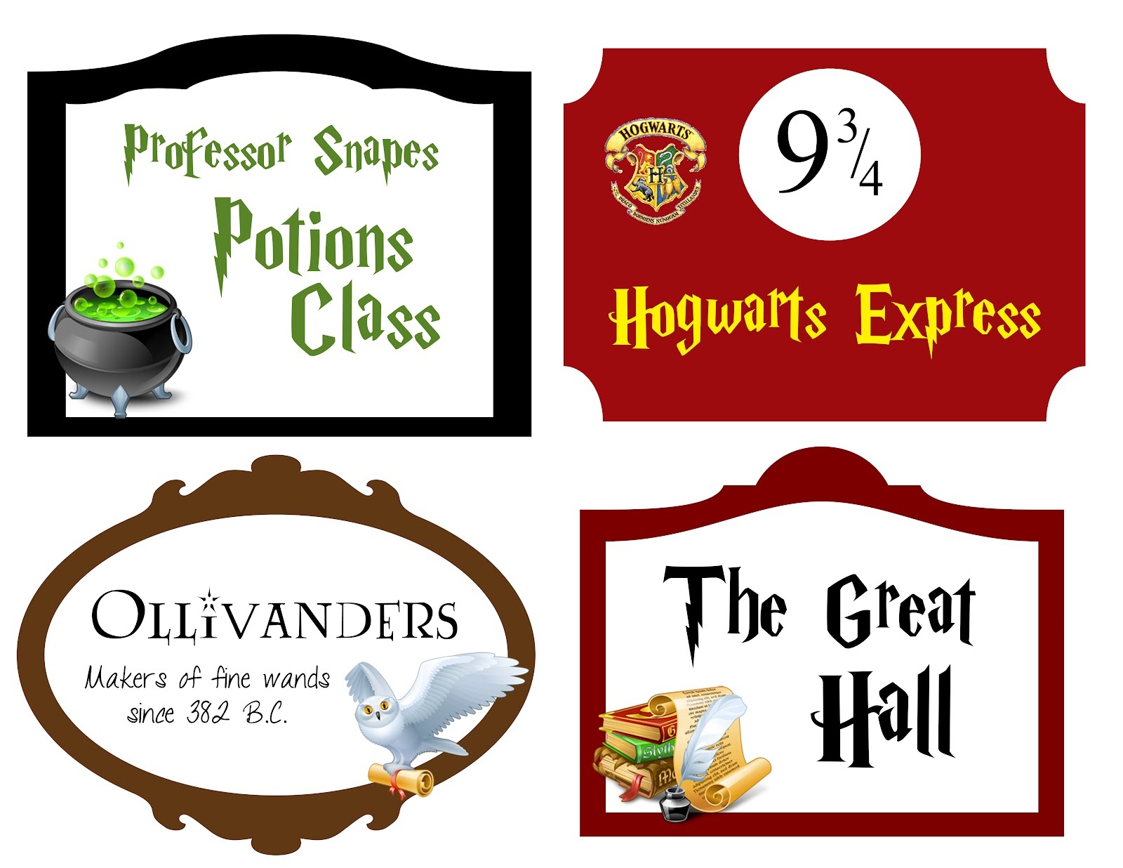 My Cotton Creations: Family Life: Harry Potter Party Free Printables - Free Harry Potter Printable Signs