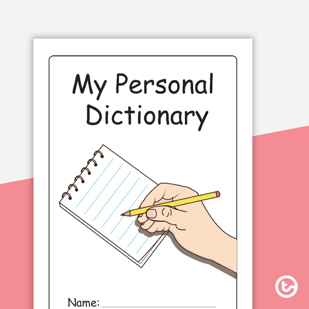 My Personal Dictionary Template Color Teaching Resource Teach My