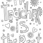 My Teacher Is The Best Doodle Coloring Page From Teacher   Free Printable Teacher Appreciation Cards To Color