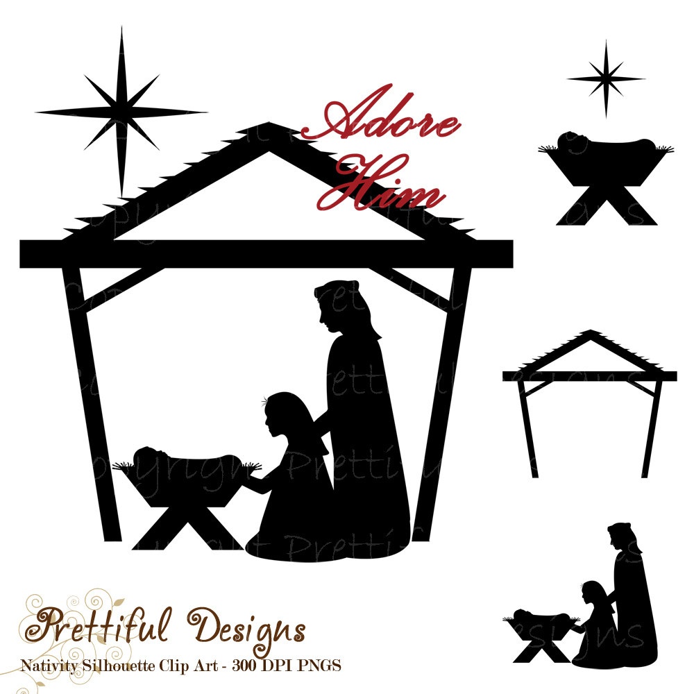 Nativity Silhouette Free Nativity Silhouette Clip Art Hostted 2 - Free Printable Nativity Silhouette