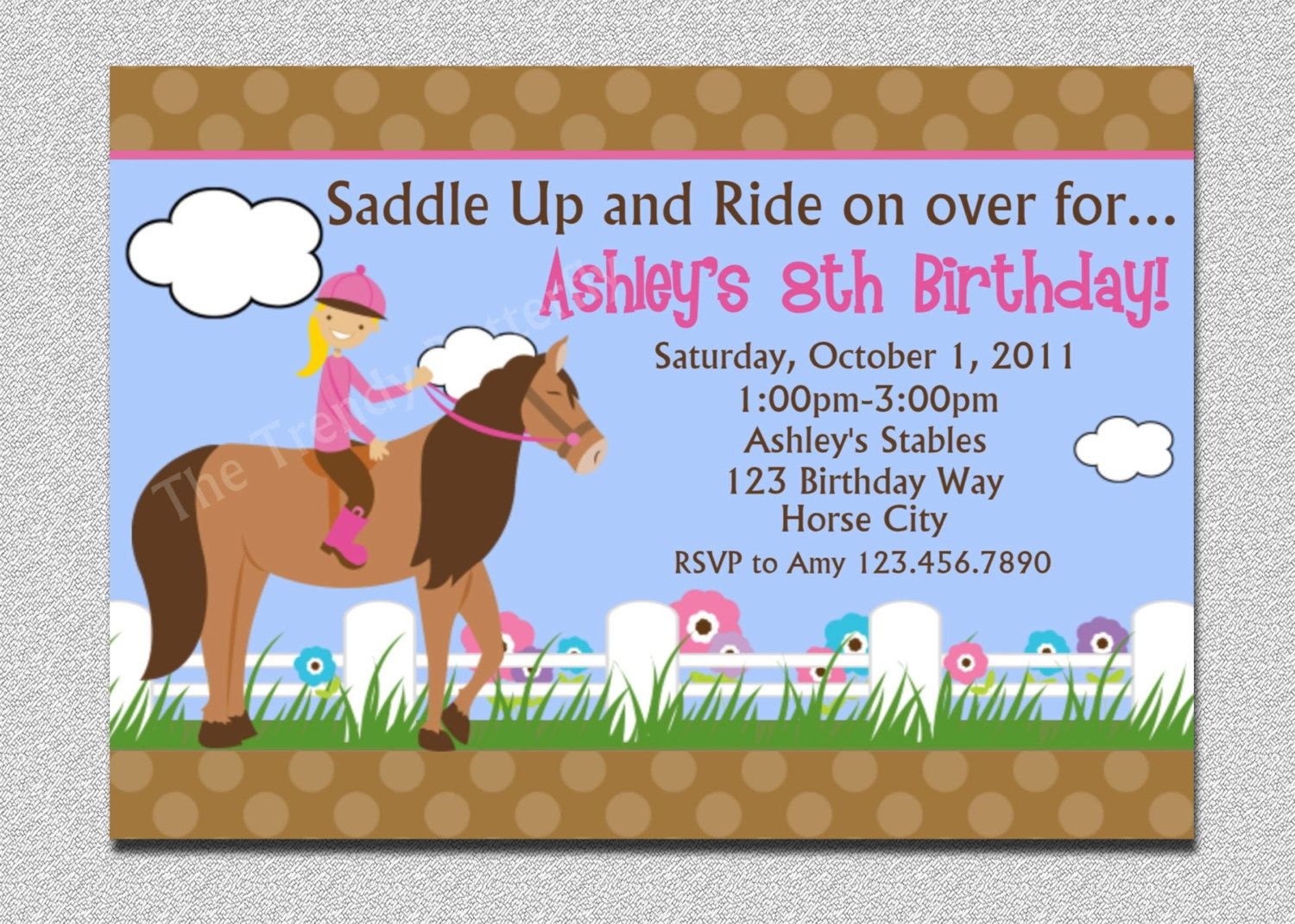 Nice Free Template Free Printable Horse Birthday Party Invitations - Free Printable Horse Themed Birthday Party Invitations