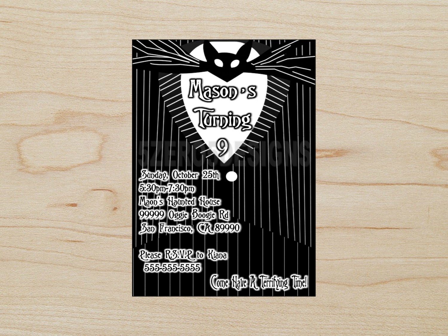 Nightmare Before Christmas Party Invitations Nightmare Before | Etsy - Free Printable Nightmare Before Christmas Birthday Invitations