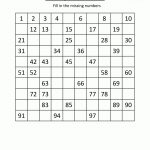 Number Square Worksheets   Free Printable Number Worksheets 1 100