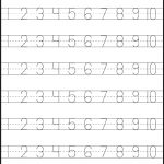 Number Tracing – 1 10 – Worksheet / Free Printable Worksheets   Preschool Writing Worksheets Free Printable