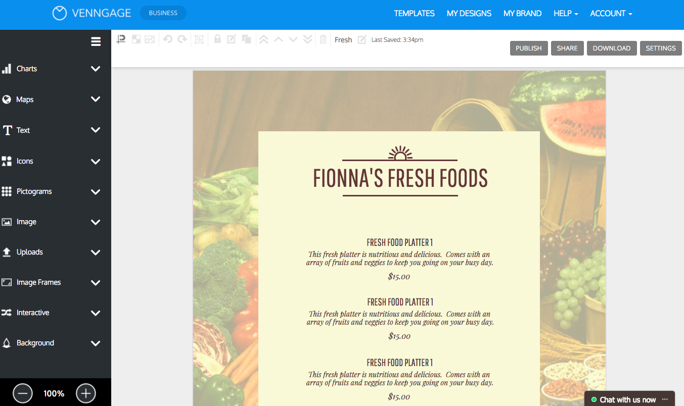 Online Menu Maker - Make A Menu With Venngage - Create A Menu Free Printable