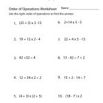 Order Of Operations Worksheet | Order Of Operations Worksheets   Free Printable High School Worksheets