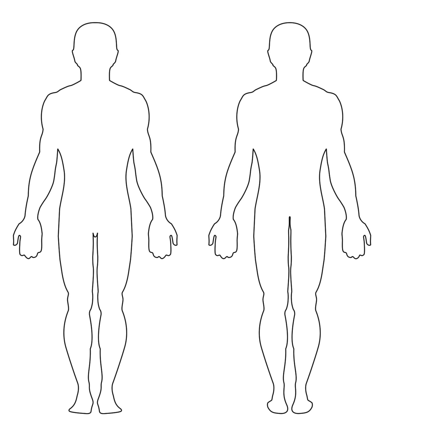 Outline Sketch Of Human Body At Paintingvalley | Explore - Free Printable Human Body Template