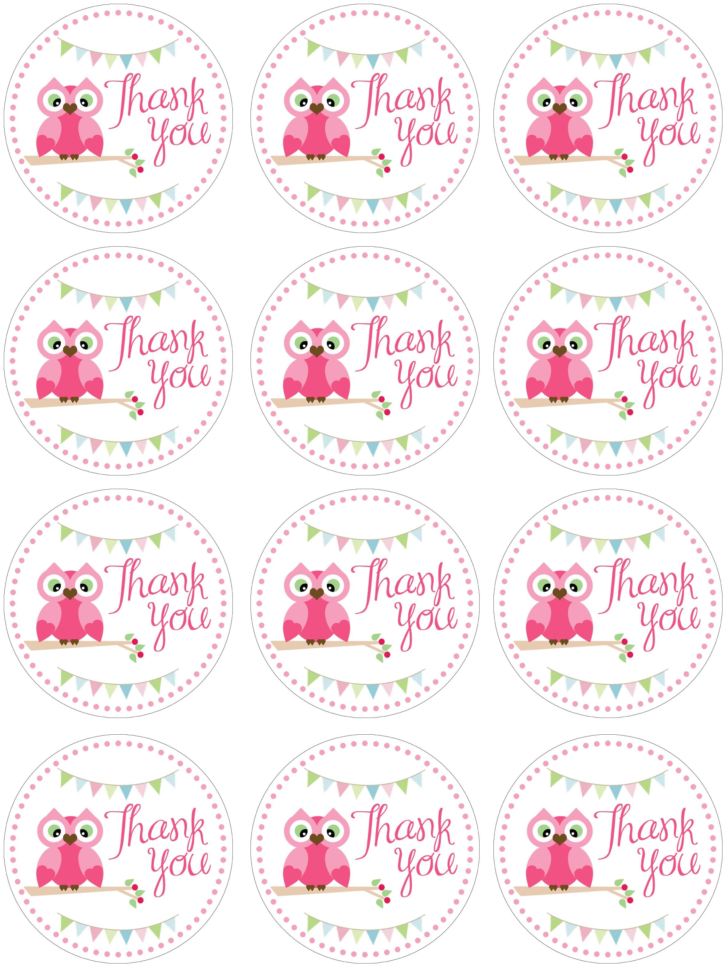 Owl Birthday Party With Free Printables | Cabochon | Pinterest - Free Printable Thank You Tags For Birthday Favors