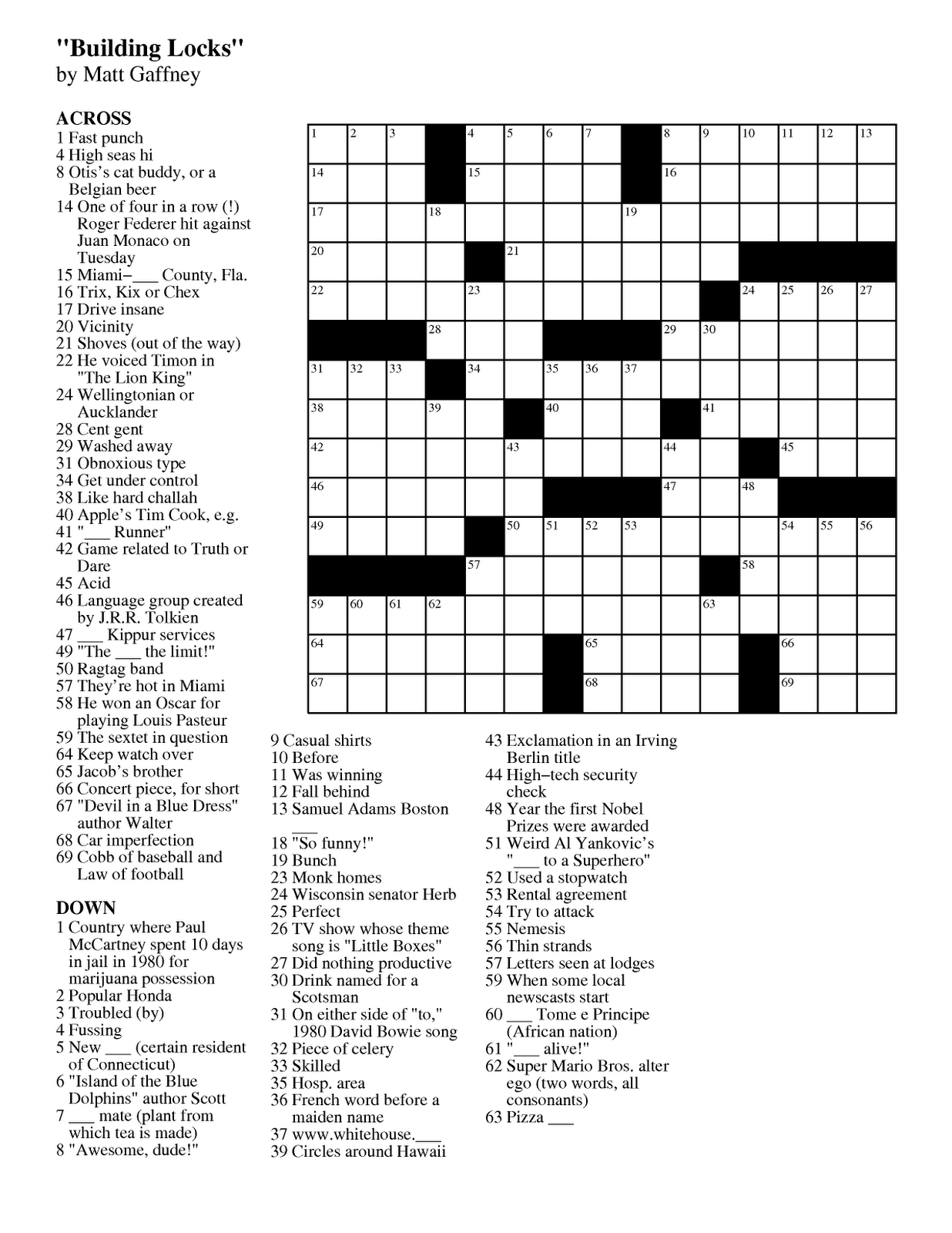 Pdf Easy Latin Crossword Puzzles - Free Daily Printable Crossword Puzzles