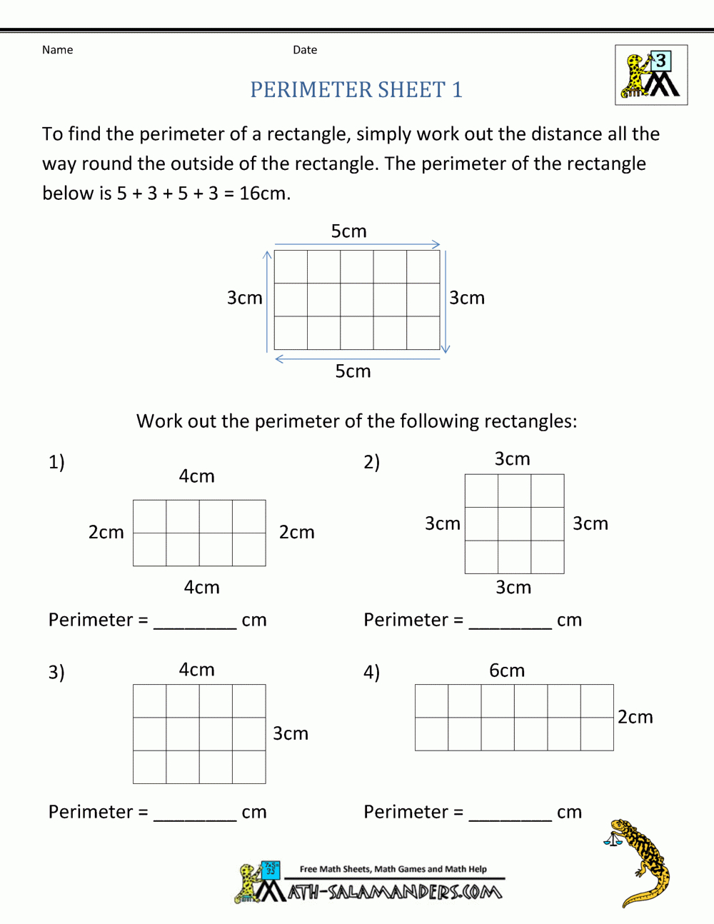 Perimeter Worksheets - Free Printable Maths Worksheets Ks1