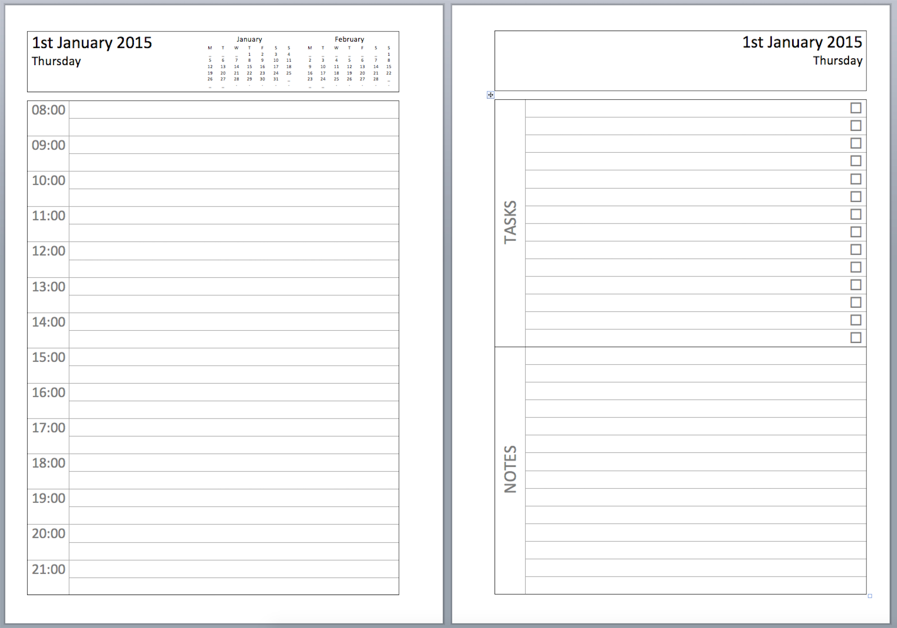 Diary Template Word 2023