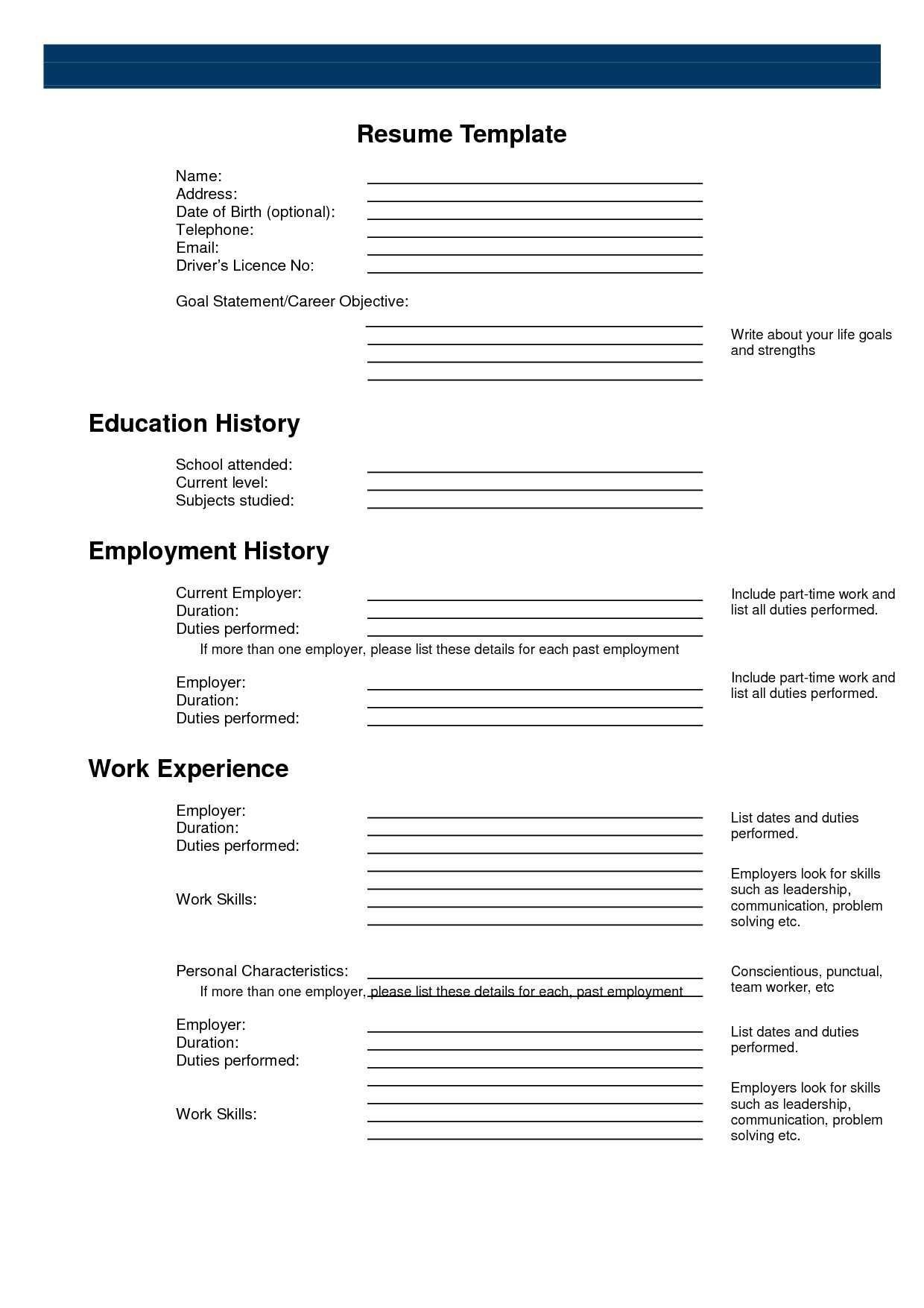 Pinanishfeds On Resumes | Free Printable Resume, Free Printable - Free Online Resume Templates Printable