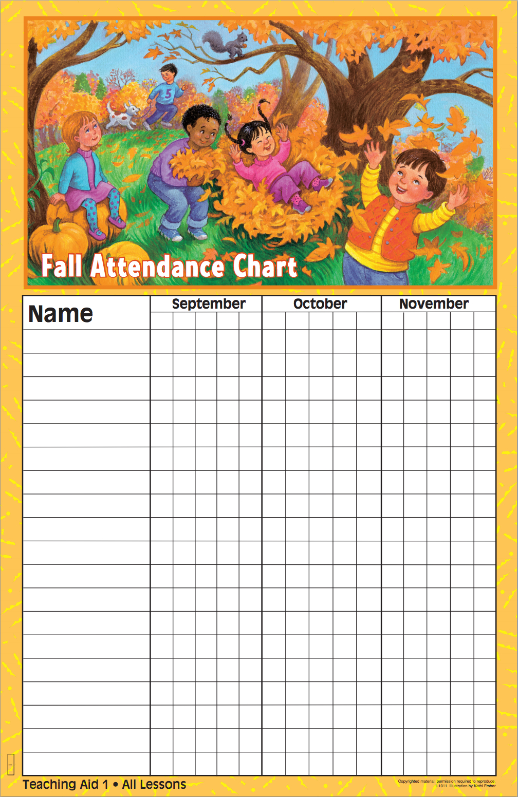 1011 Attendance Chart Templates Elainegalindo Sunday School