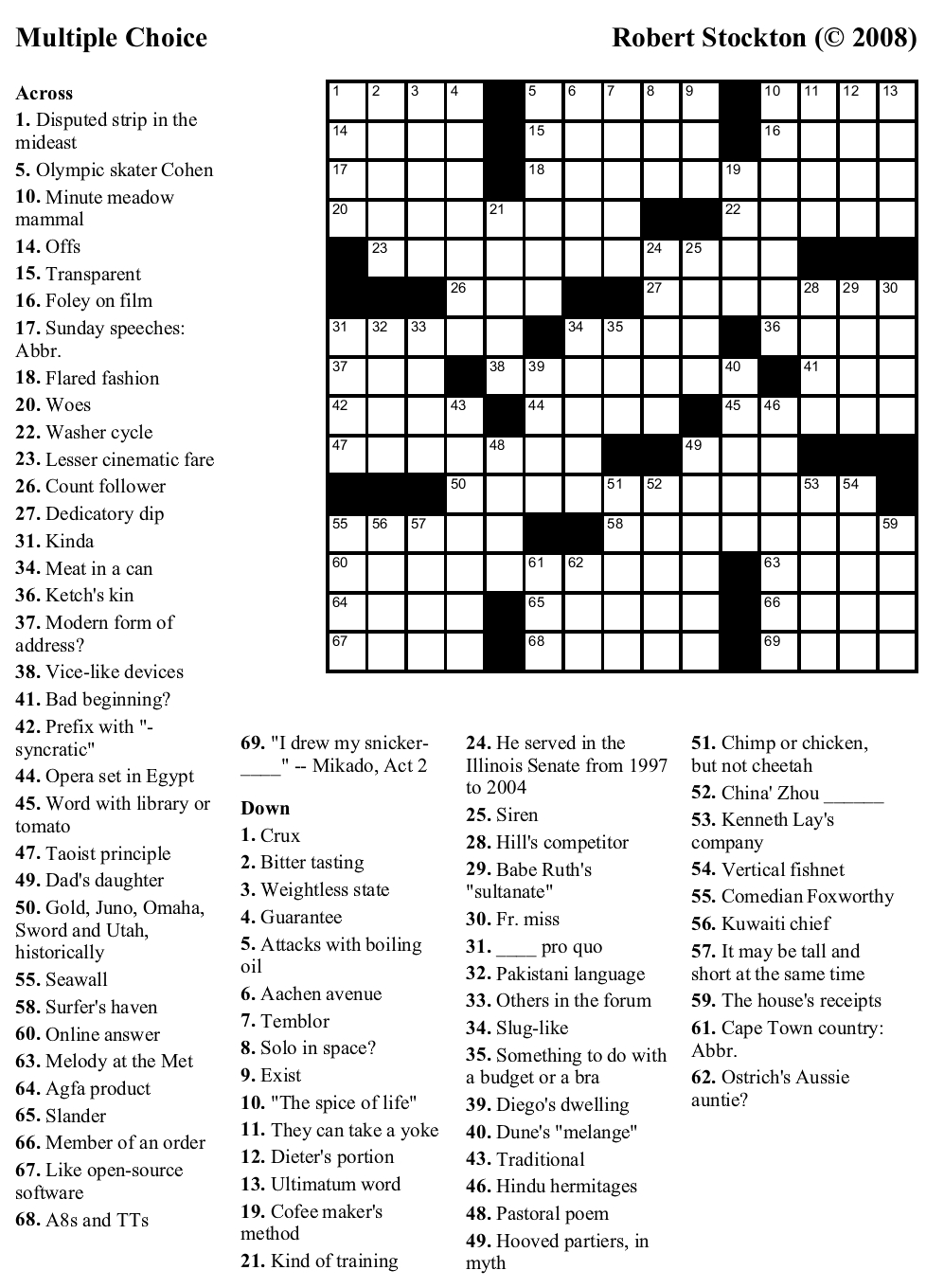 Pinjim Fraunberger On Crossword Puzzles | Printable Crossword - Create A Crossword Puzzle Free Printable