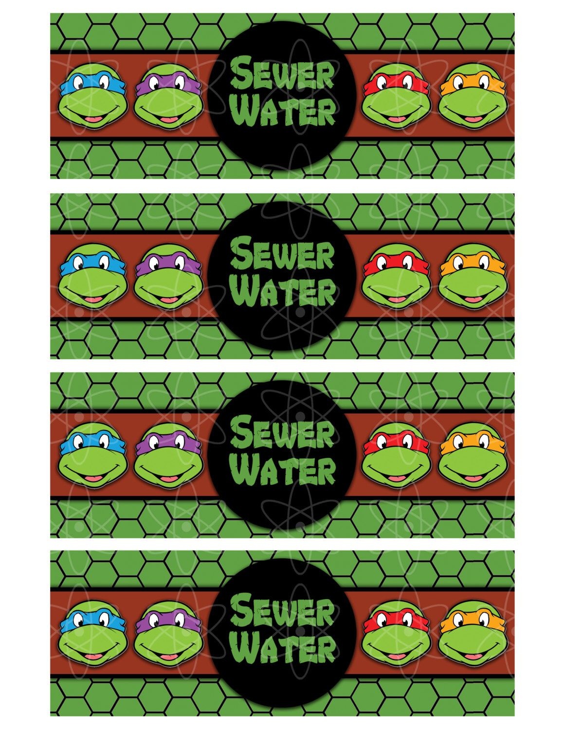 Pinkristie Depew On Kole&amp;#039;s Birthday | Ninja Birthday Parties - Free Printable Tmnt Food Labels